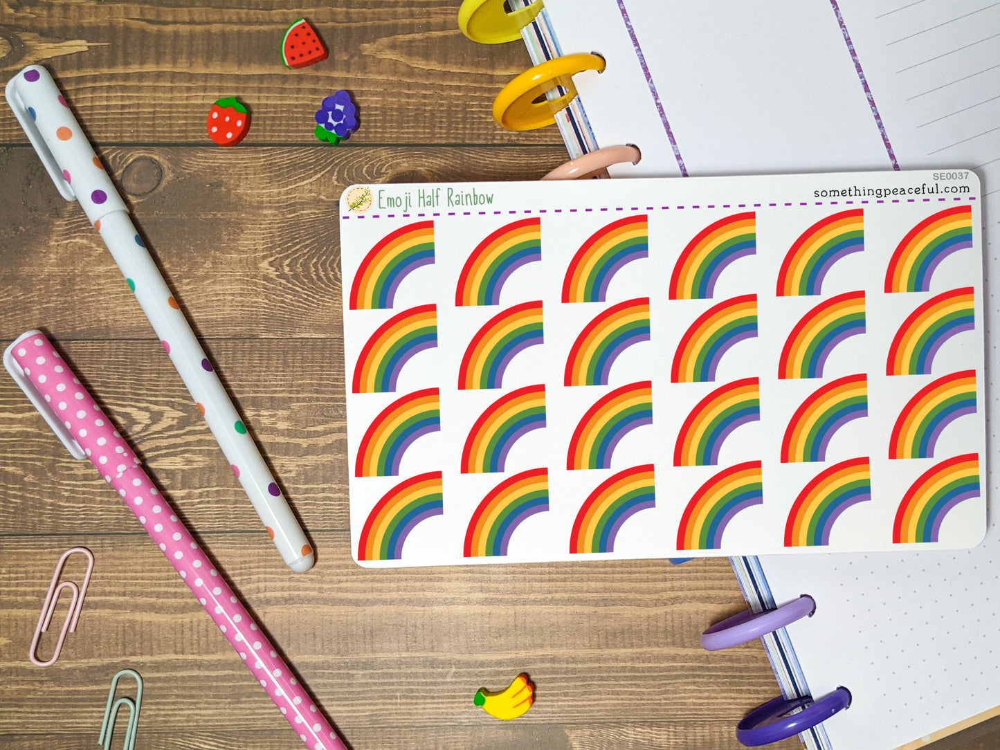 Emoji Rainbow Stickers Sheet
